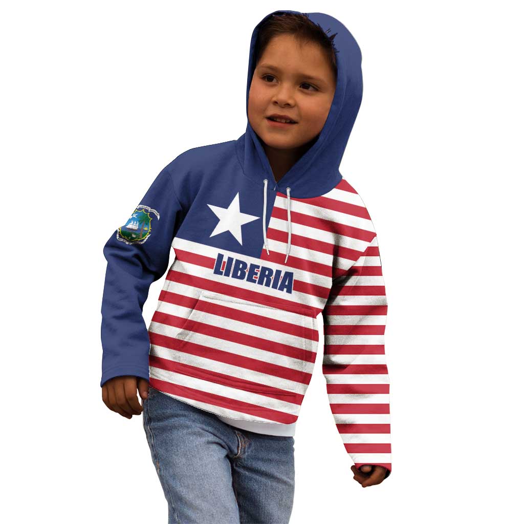 Liberia Flag Style Kid Hoodie The Love of Liberty Brought Us Here