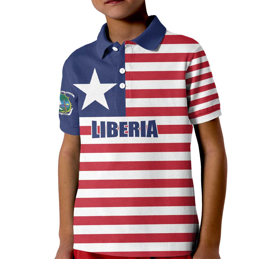 Liberia Flag Style Kid Polo Shirt The Love of Liberty Brought Us Here