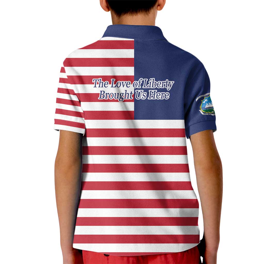 Liberia Flag Style Kid Polo Shirt The Love of Liberty Brought Us Here