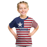 Liberia Flag Style Kid T Shirt The Love of Liberty Brought Us Here