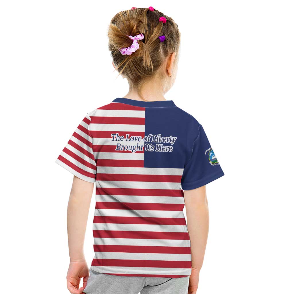 Liberia Flag Style Kid T Shirt The Love of Liberty Brought Us Here