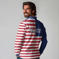 Liberia Flag Style Long Sleeve Polo Shirt The Love of Liberty Brought Us Here