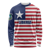 Liberia Flag Style Long Sleeve Shirt The Love of Liberty Brought Us Here
