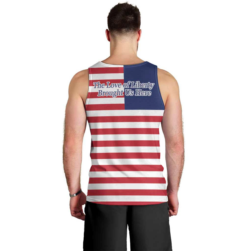 Liberia Flag Style Men Tank Top The Love of Liberty Brought Us Here