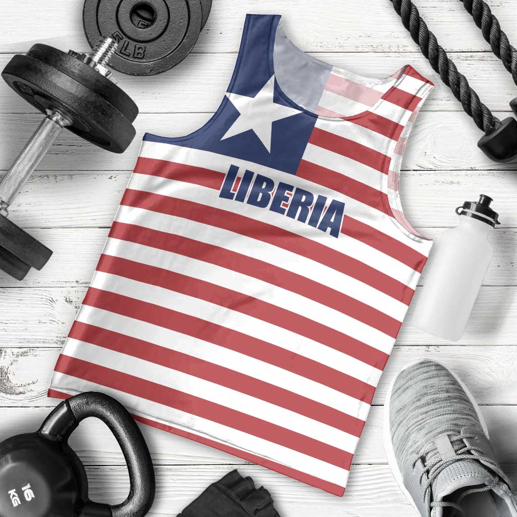 Liberia Flag Style Men Tank Top The Love of Liberty Brought Us Here