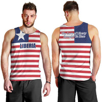 Liberia Flag Style Men Tank Top The Love of Liberty Brought Us Here