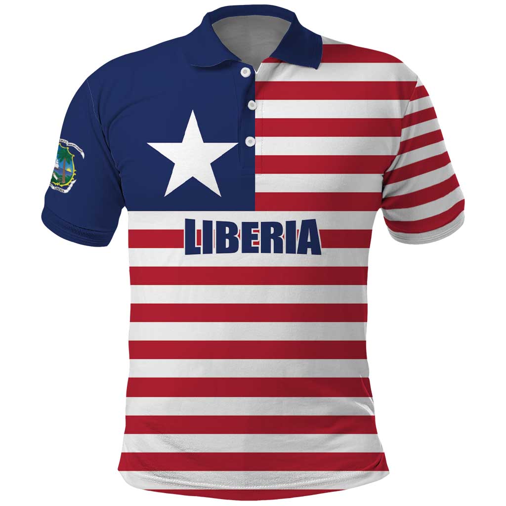 Liberia Flag Style Polo Shirt The Love of Liberty Brought Us Here