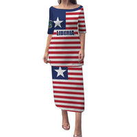 Liberia Flag Style Puletasi The Love of Liberty Brought Us Here