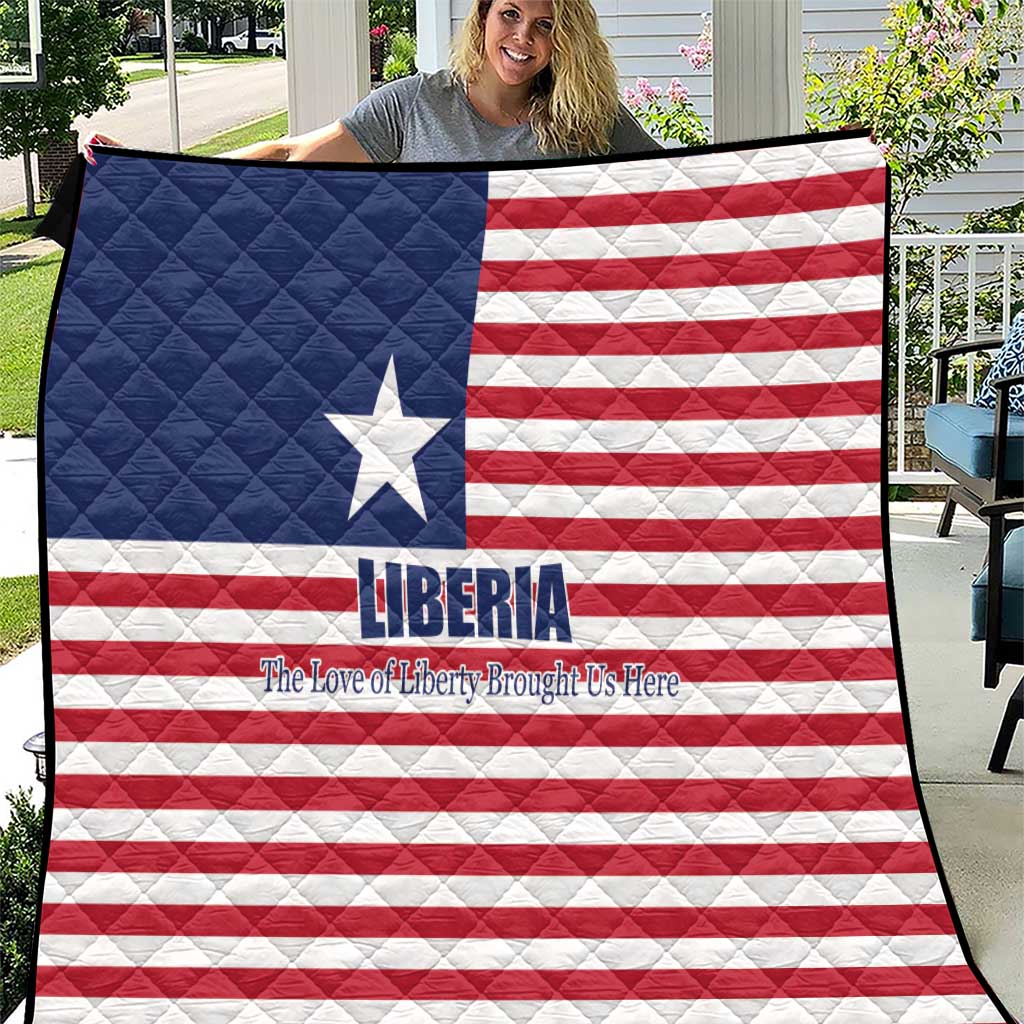 Liberia Flag Style Quilt The Love of Liberty Brought Us Here