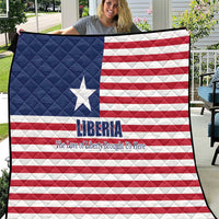 Liberia Flag Style Quilt The Love of Liberty Brought Us Here