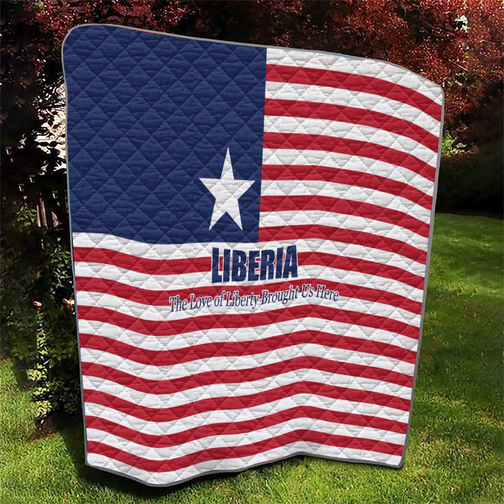 Liberia Flag Style Quilt The Love of Liberty Brought Us Here