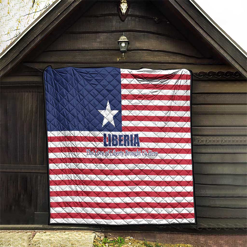 Liberia Flag Style Quilt The Love of Liberty Brought Us Here
