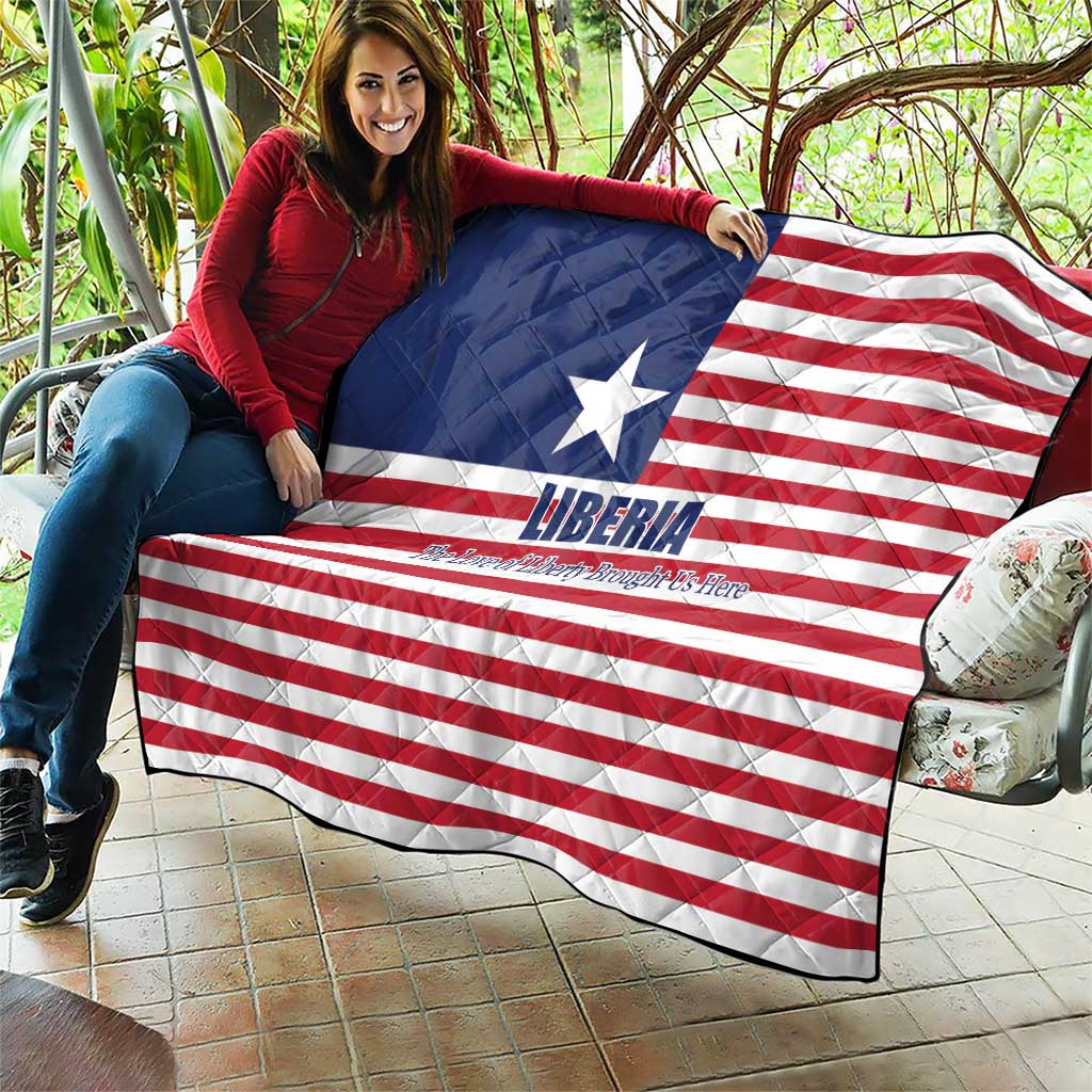 Liberia Flag Style Quilt The Love of Liberty Brought Us Here