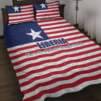 Liberia Flag Style Quilt Bed Set The Love of Liberty Brought Us Here