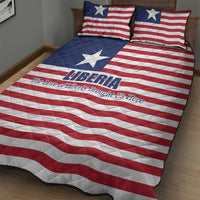 Liberia Flag Style Quilt Bed Set The Love of Liberty Brought Us Here