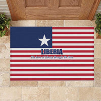 Liberia Flag Style Rubber Doormat The Love of Liberty Brought Us Here
