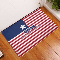 Liberia Flag Style Rubber Doormat The Love of Liberty Brought Us Here