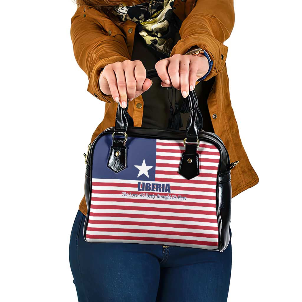 Liberia Flag Style Shoulder Handbag The Love of Liberty Brought Us Here