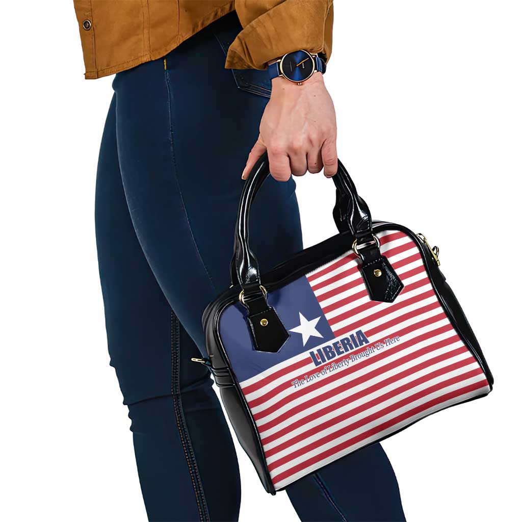 Liberia Flag Style Shoulder Handbag The Love of Liberty Brought Us Here