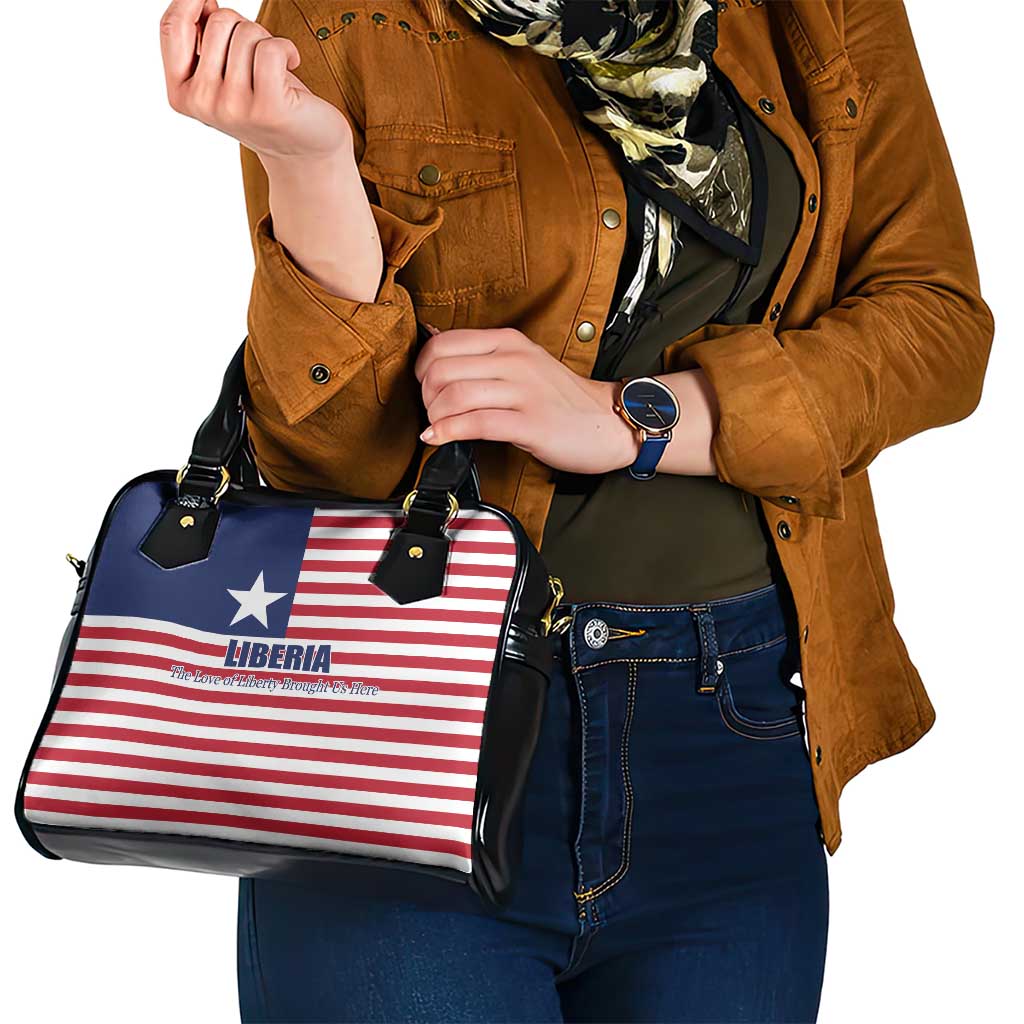 Liberia Flag Style Shoulder Handbag The Love of Liberty Brought Us Here