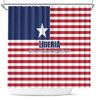 Liberia Flag Style Shower Curtain The Love of Liberty Brought Us Here