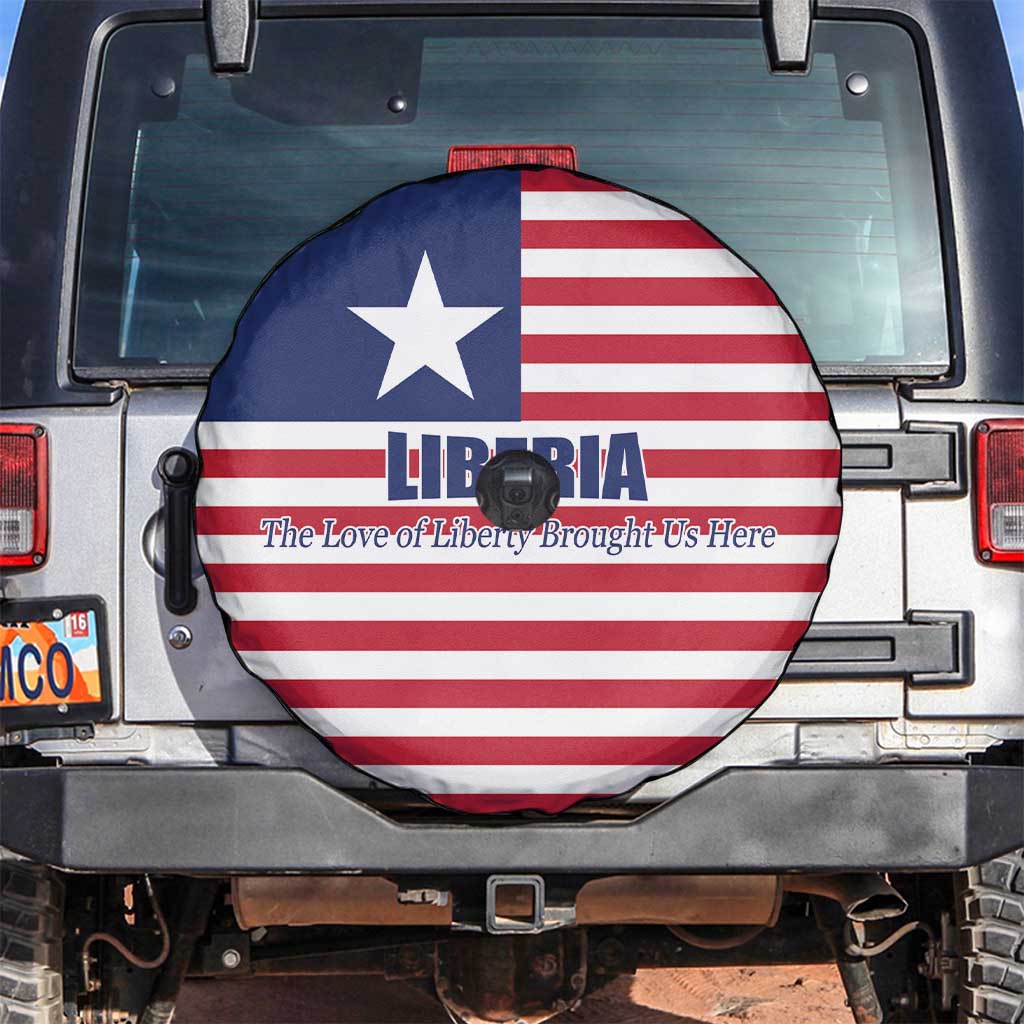 Liberia Flag Style Spare Tire Cover The Love of Liberty Brought Us Here