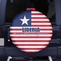 Liberia Flag Style Spare Tire Cover The Love of Liberty Brought Us Here