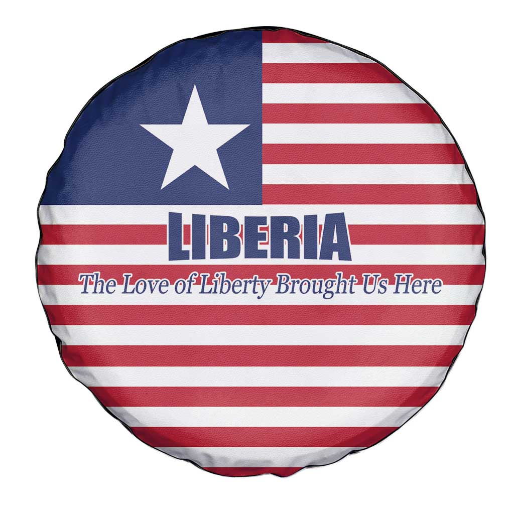 Liberia Flag Style Spare Tire Cover The Love of Liberty Brought Us Here