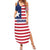 Liberia Flag Style Summer Maxi Dress The Love of Liberty Brought Us Here