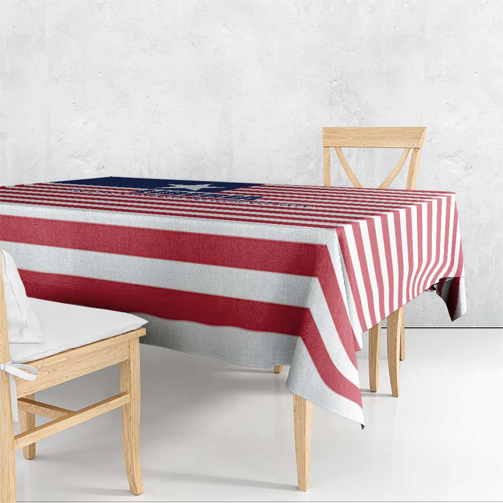 Liberia Flag Style Tablecloth The Love of Liberty Brought Us Here