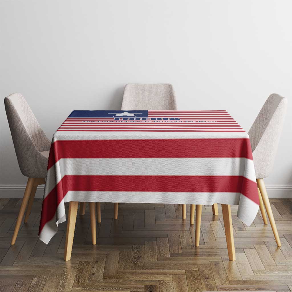 Liberia Flag Style Tablecloth The Love of Liberty Brought Us Here