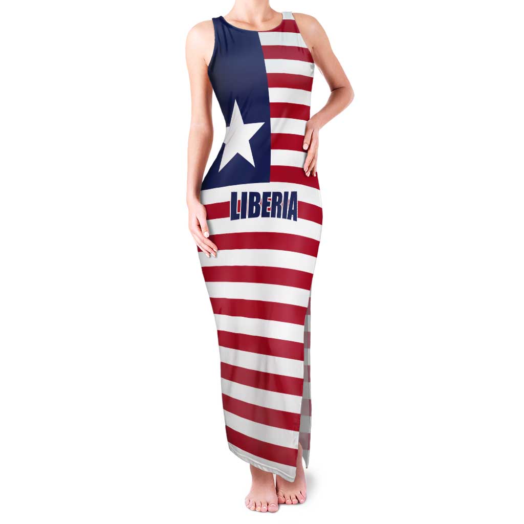 Liberia Flag Style Tank Maxi Dress The Love of Liberty Brought Us Here