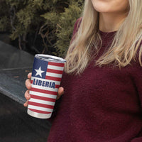 Liberia Flag Style Tumbler Cup The Love of Liberty Brought Us Here