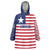 Liberia Flag Style Wearable Blanket Hoodie The Love of Liberty Brought Us Here