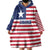 Liberia Flag Style Wearable Blanket Hoodie The Love of Liberty Brought Us Here
