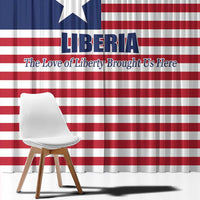 Liberia Flag Style Window Curtain The Love of Liberty Brought Us Here