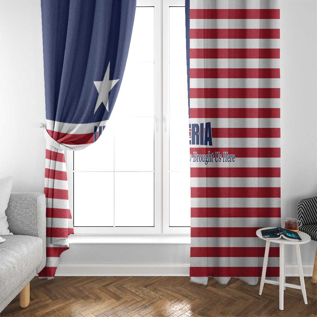 Liberia Flag Style Window Curtain The Love of Liberty Brought Us Here
