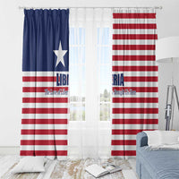 Liberia Flag Style Window Curtain The Love of Liberty Brought Us Here