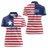 Liberia Flag Style Women Polo Shirt The Love of Liberty Brought Us Here
