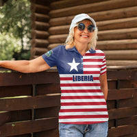 Liberia Flag Style Women Polo Shirt The Love of Liberty Brought Us Here
