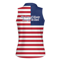 Liberia Flag Style Women Sleeveless Polo Shirt The Love of Liberty Brought Us Here