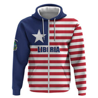 Liberia Flag Style Zip Hoodie The Love of Liberty Brought Us Here