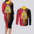 Haiti First Empire 1804-1806 Couples Matching Long Sleeve Bodycon Dress and Long Sleeve Button Shirt Liberte ou la Mort!