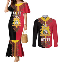 Haiti First Empire 1804-1806 Couples Matching Mermaid Dress and Long Sleeve Button Shirt Liberte ou la Mort!