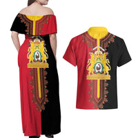 Haiti First Empire 1804-1806 Couples Matching Off Shoulder Maxi Dress and Hawaiian Shirt Liberte ou la Mort!