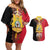 Haiti First Empire 1804-1806 Couples Matching Off Shoulder Short Dress and Hawaiian Shirt Liberte ou la Mort!