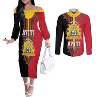 Haiti First Empire 1804-1806 Couples Matching Off The Shoulder Long Sleeve Dress and Long Sleeve Button Shirt Liberte ou la Mort!