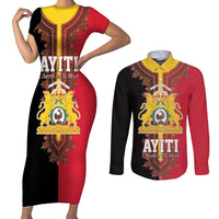 Haiti First Empire 1804-1806 Couples Matching Short Sleeve Bodycon Dress and Long Sleeve Button Shirt Liberte ou la Mort!