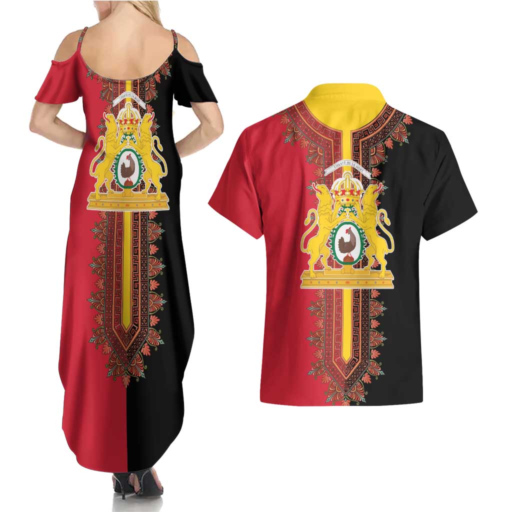 Haiti First Empire 1804-1806 Couples Matching Summer Maxi Dress and Hawaiian Shirt Liberte ou la Mort!