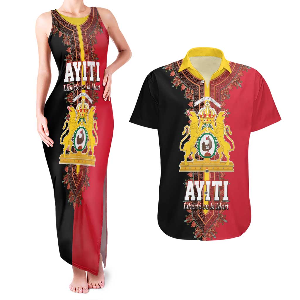 Haiti First Empire 1804-1806 Couples Matching Tank Maxi Dress and Hawaiian Shirt Liberte ou la Mort!